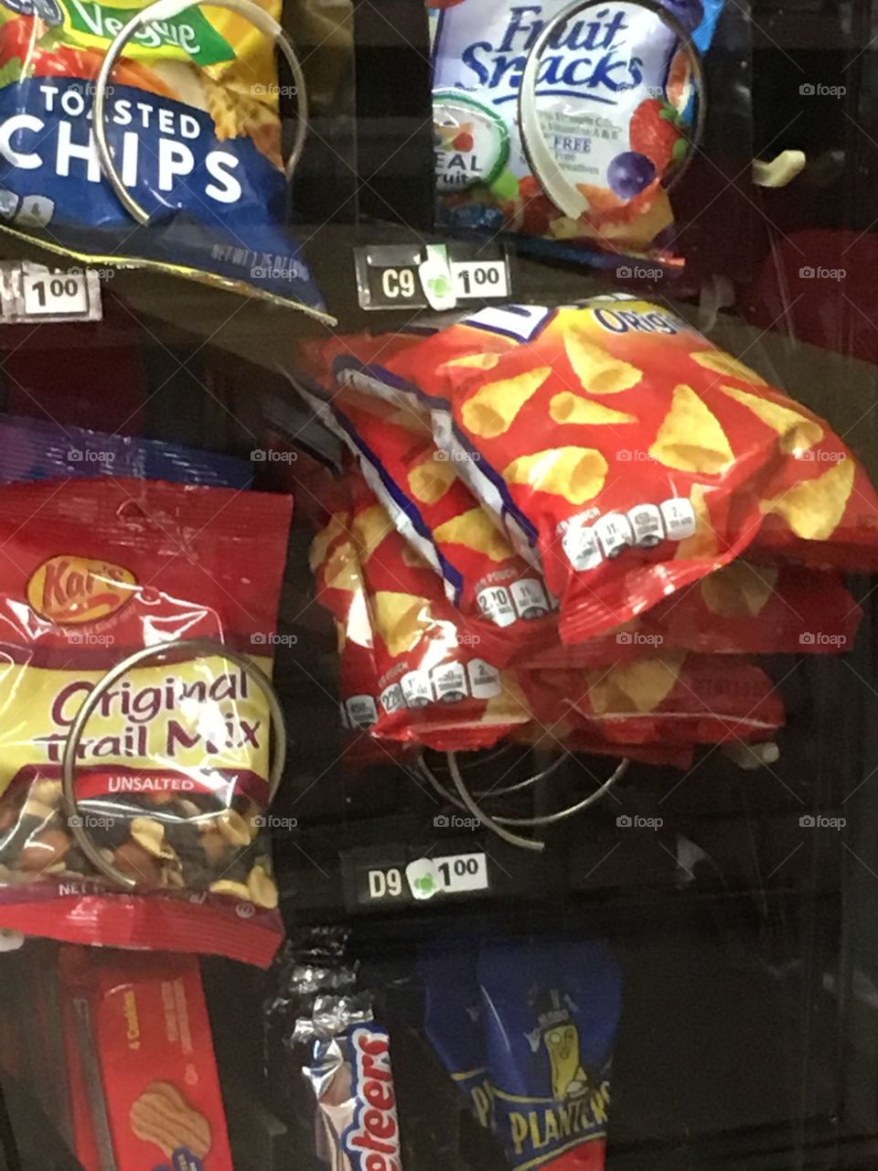 Bugles stuck in vending machine 