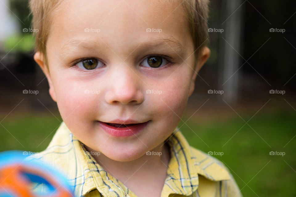 A toddler's close-up