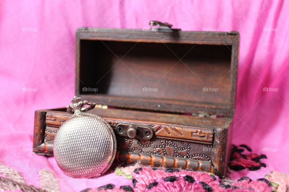 treasure chest and pocket watch