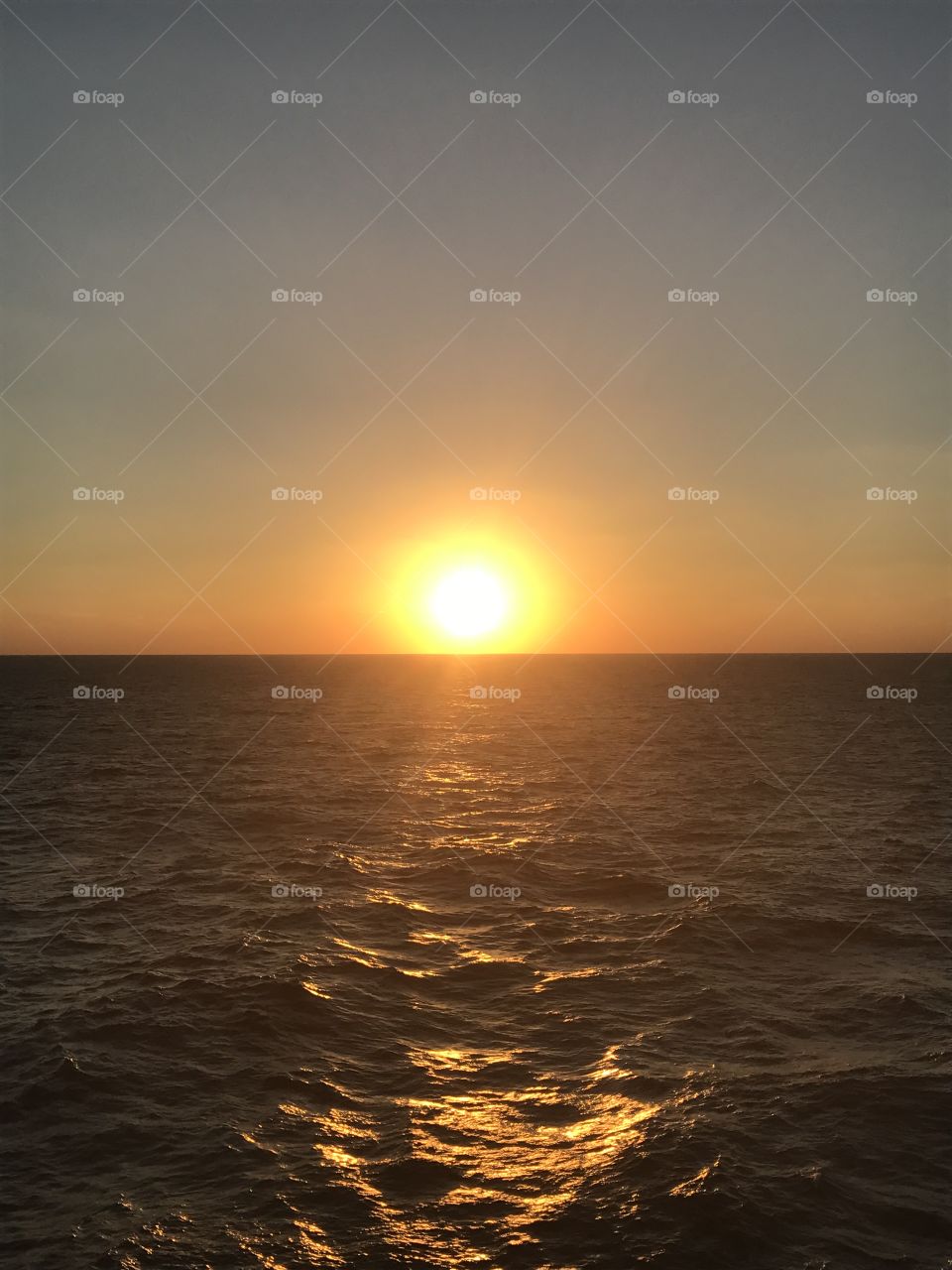 Sunset over the Atlantic Ocean