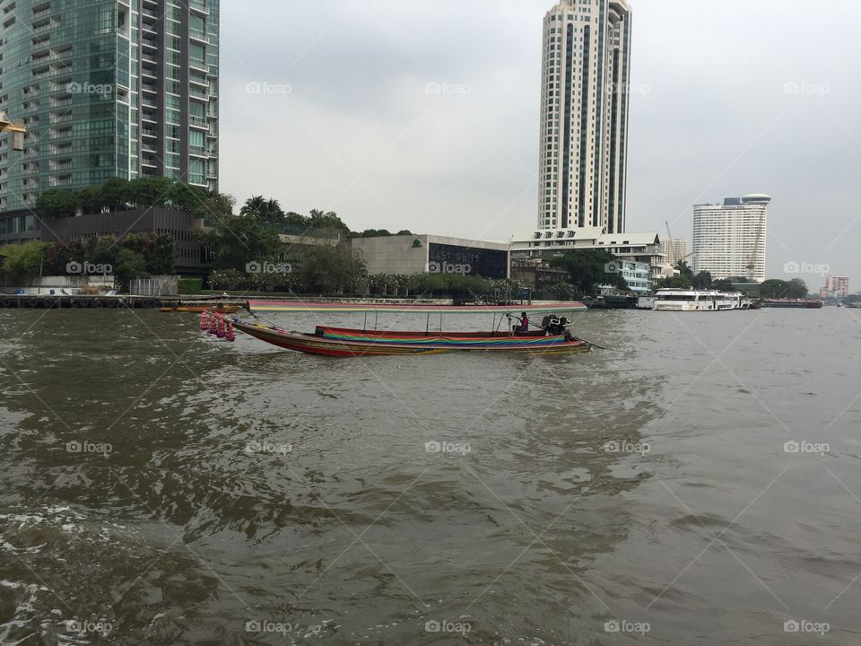 Long tail boat at chaophraya river