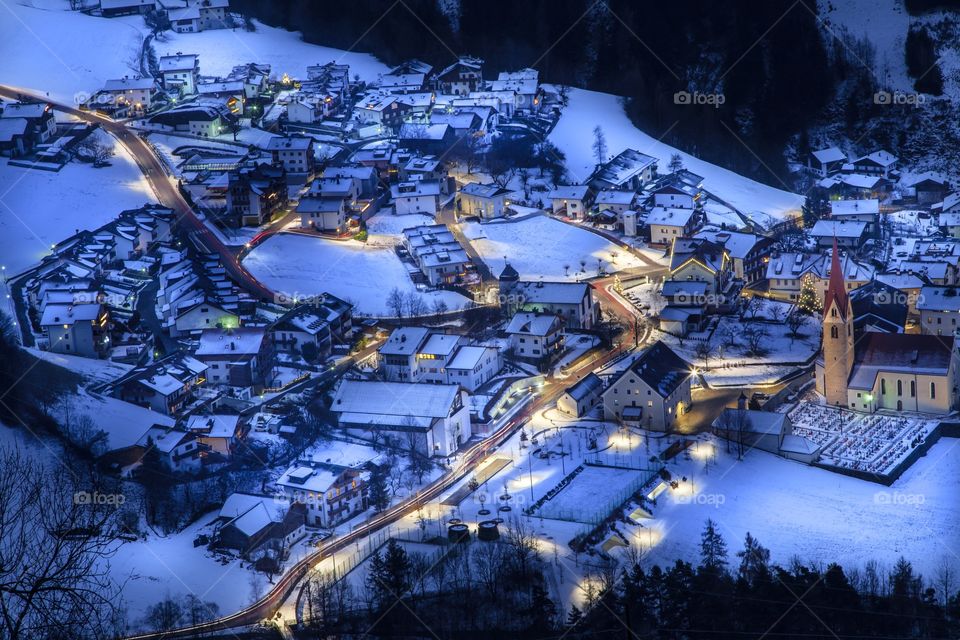 Snowy Luesen Village South Tirol 