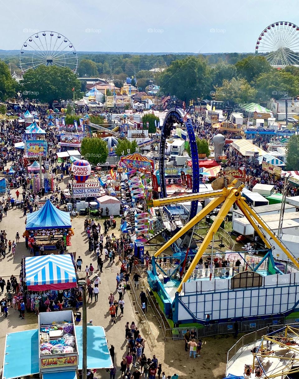 State Fair midway from above 