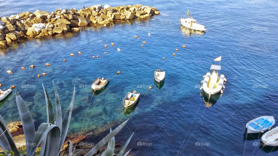 Water of Cinque Terre Italy