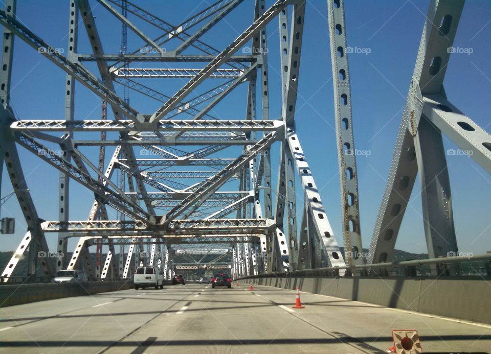 The Original Tappan Zee Bridge. Taken while traveling across my favorite bridge.