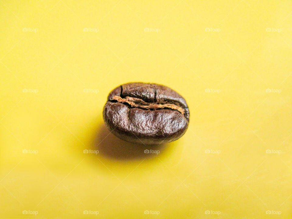 coffee bean. coffee bean on yellow background