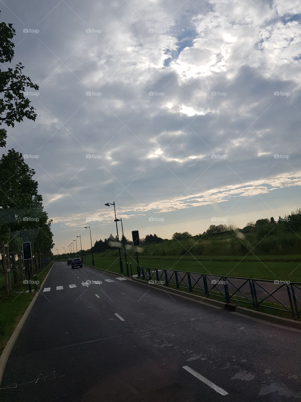 the sky vue into the bus