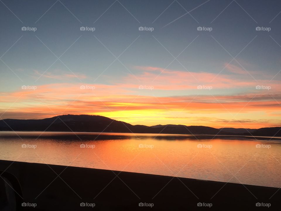 Sunset in Sandpoint Idaho
