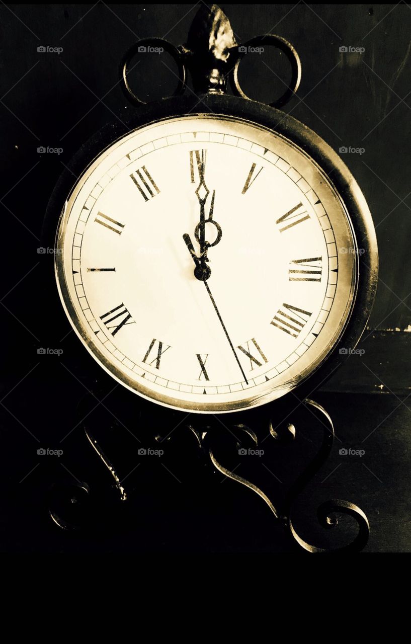Clock of time - sepia clock - tale as old as time 