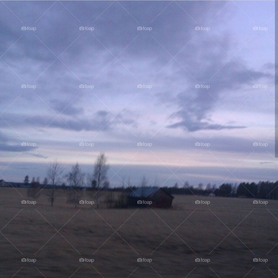 vacker himmel en eftermiddag & fin solnedgång