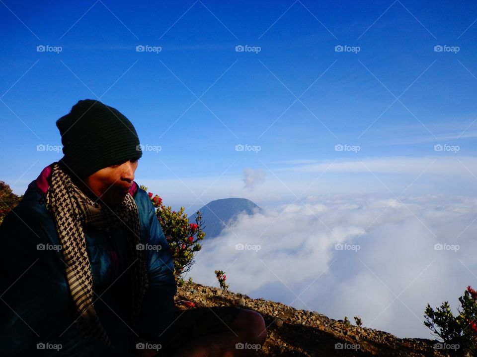 Top of gede mountain