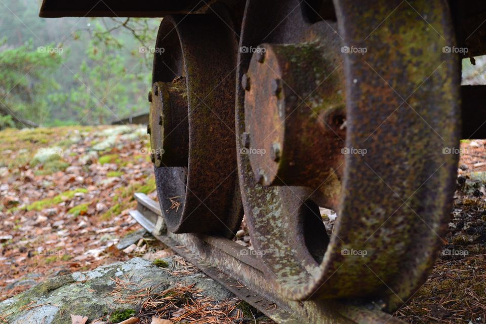 Railway. Pieces of an old Railway in Telemark in Norway 