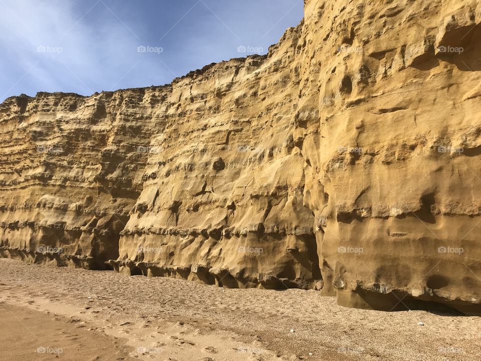 Classic example of the beauty of the cliffs at Hive Bay,Dorset sadly they are in danger of erosion, all the more important to preserve their beauty while it is still possible.