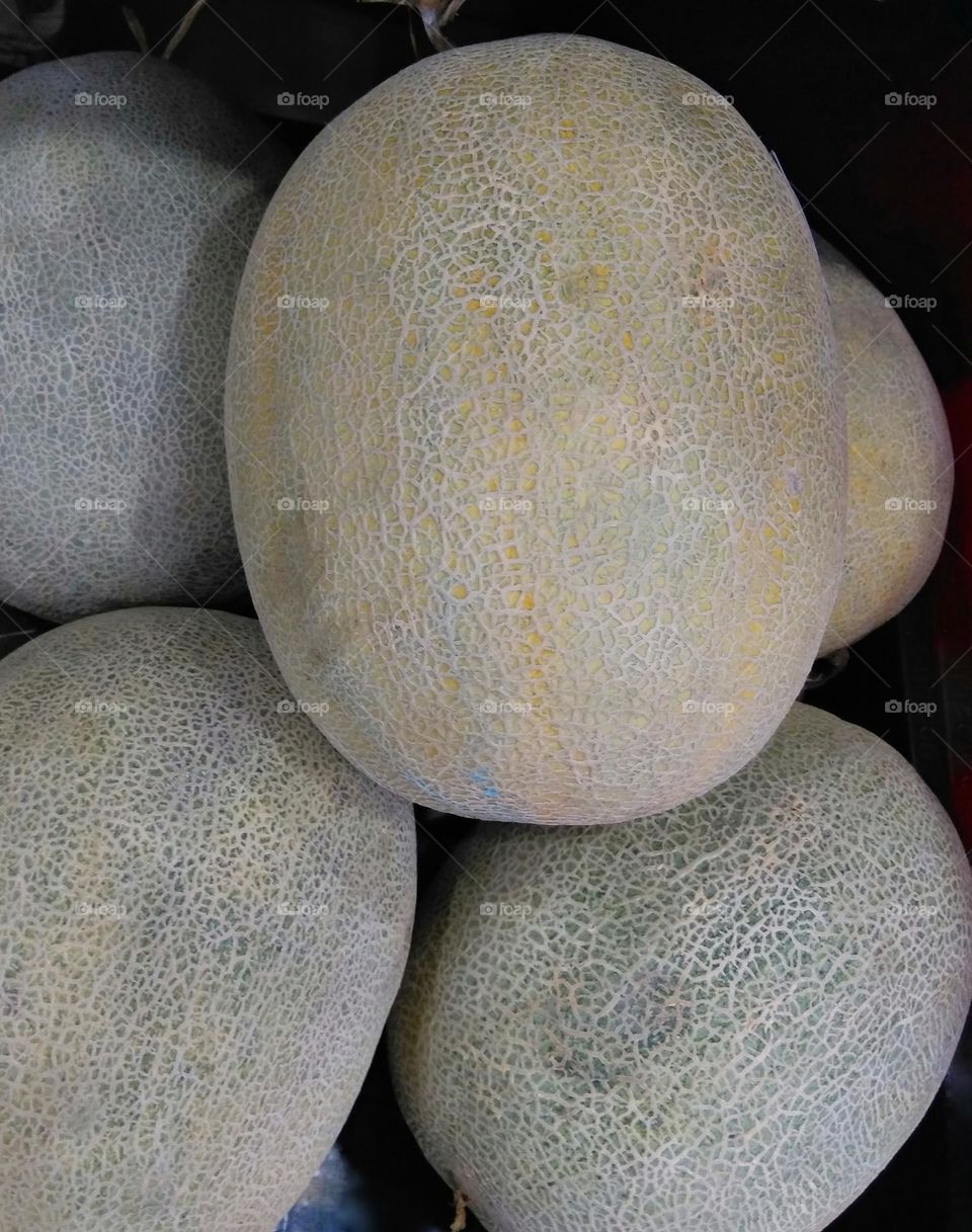 Fresh melon fruits on market