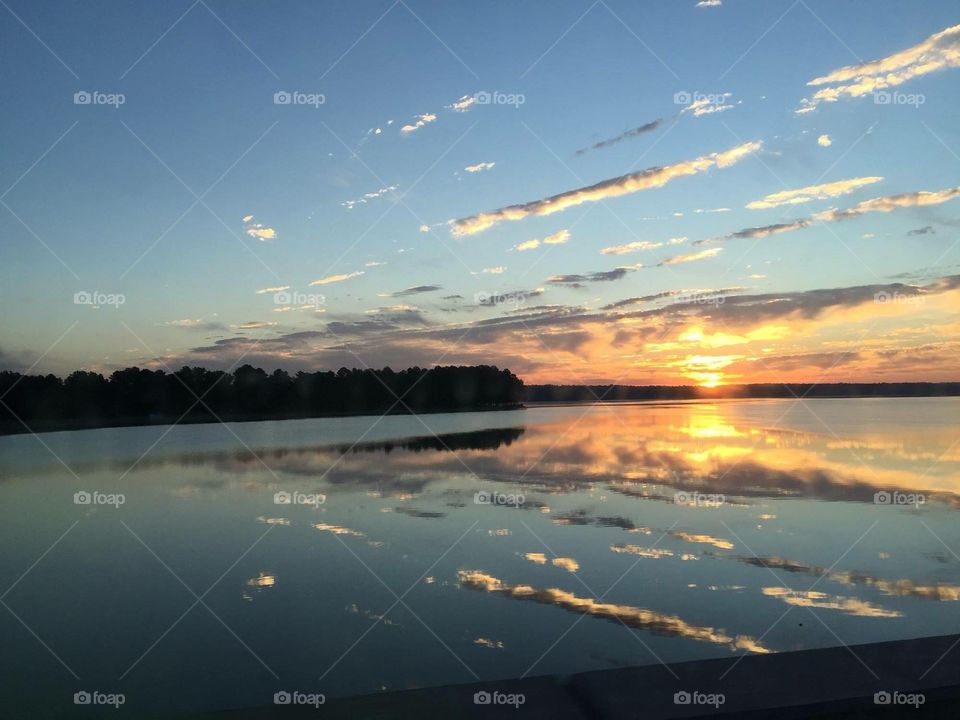 Landscape, Lake, Sunset, Water, Dawn