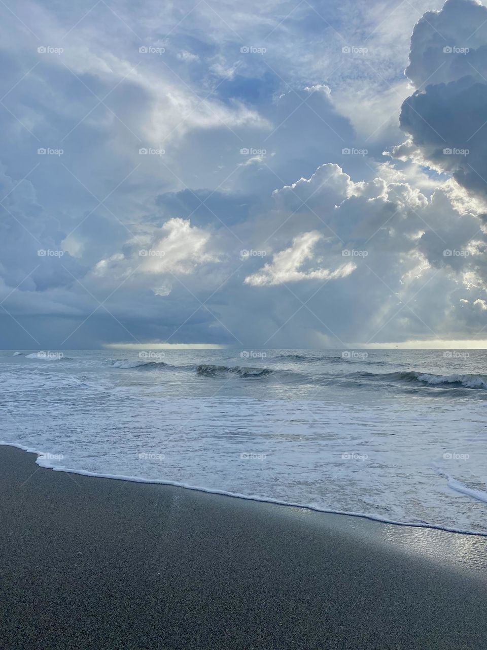 Stormy sunset at the coast 