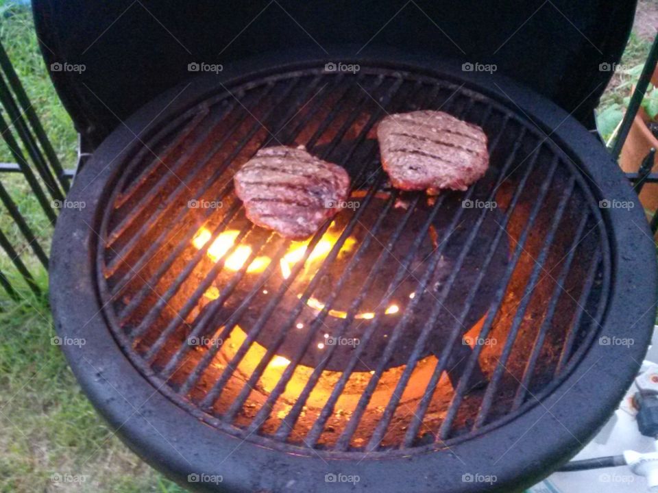 Grilling Burgers on the Grill