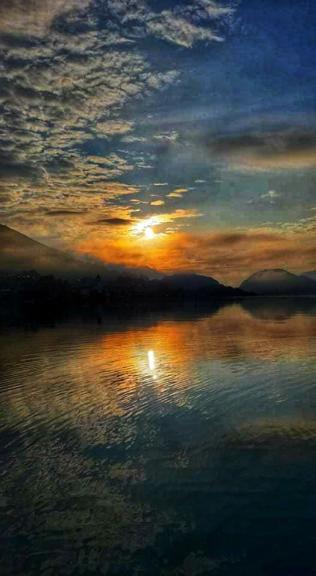 The amazing view of the sunrise