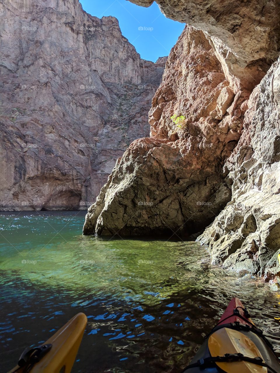Emerald Cave while kayaking the Colorado River