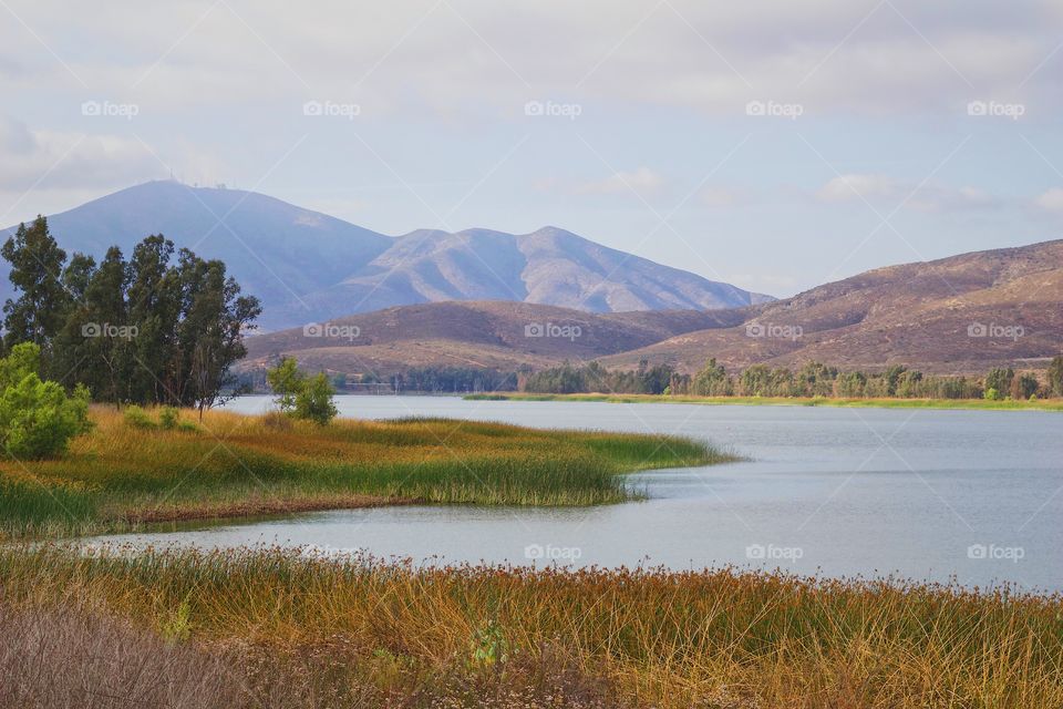 Lake and mountains 