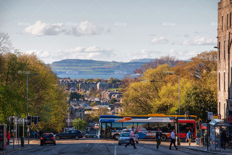 View of street of edinburgh