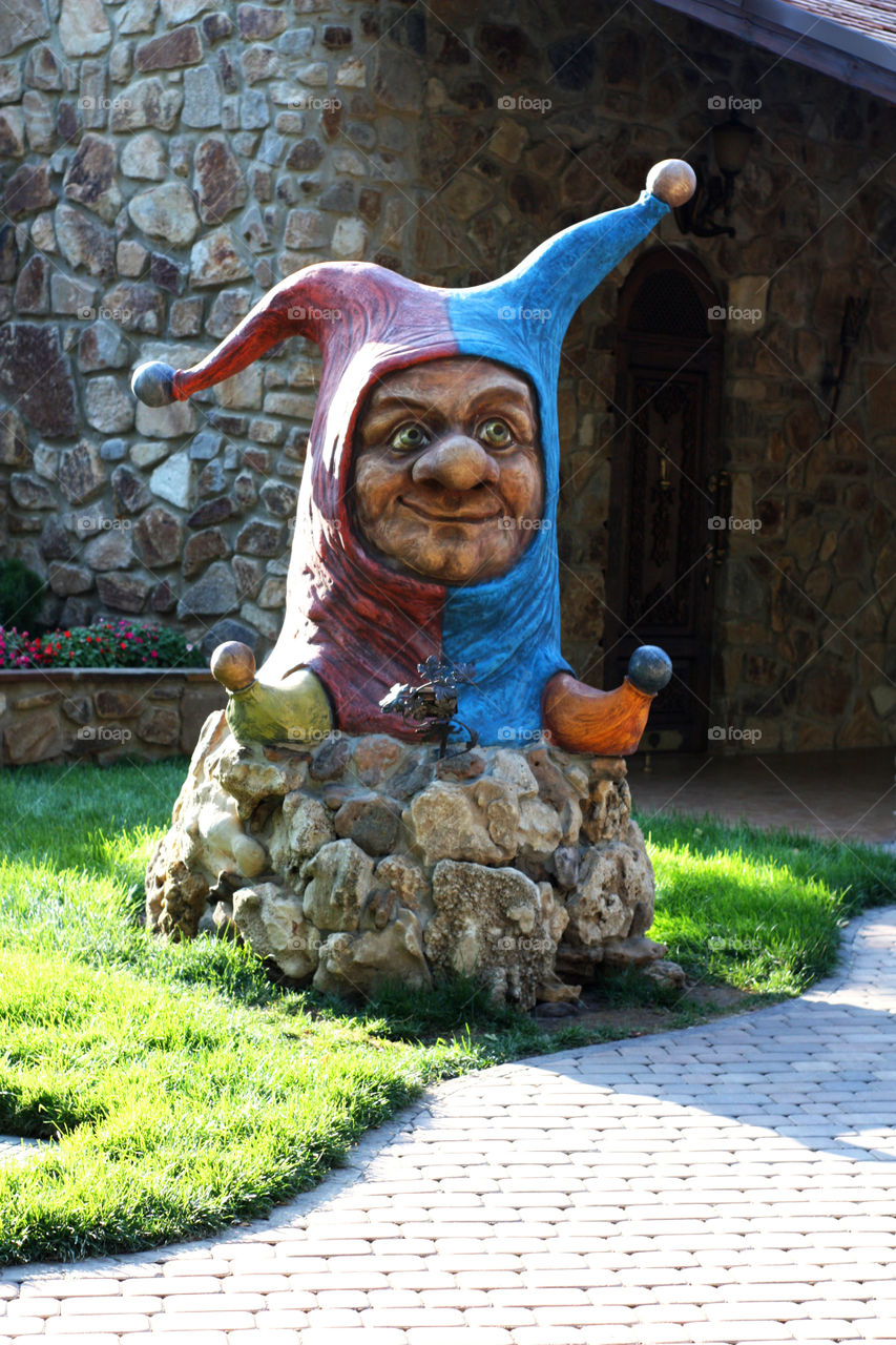 interesting gnome made of stones