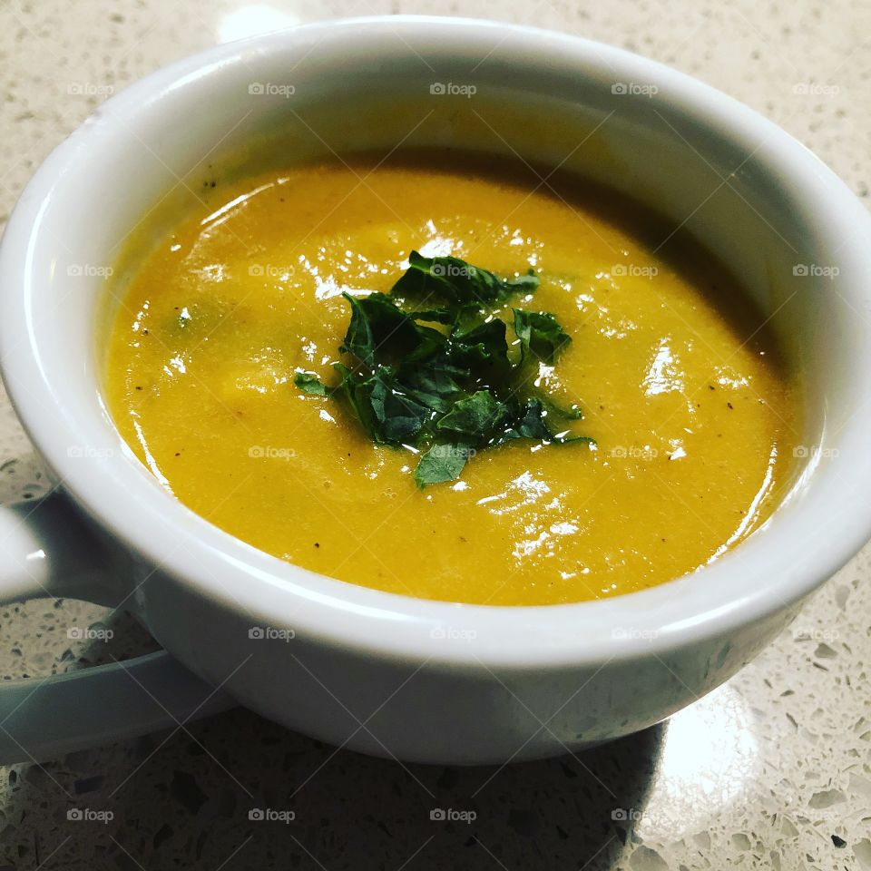 Fall pumpkin soup-homemade vegan dairyfree 