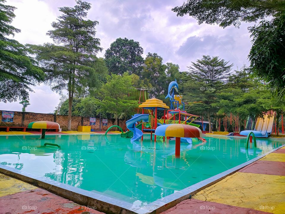 the swimming pool is the most enjoyable place to play