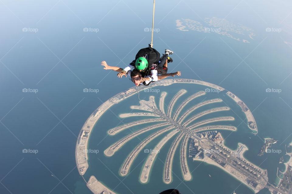 Palm Jumeirah, Skydiving Dubai. Skydiving