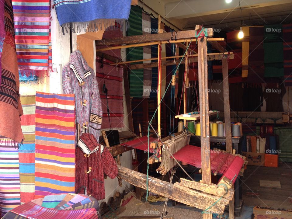 Weaver in the Medina of Marrakech