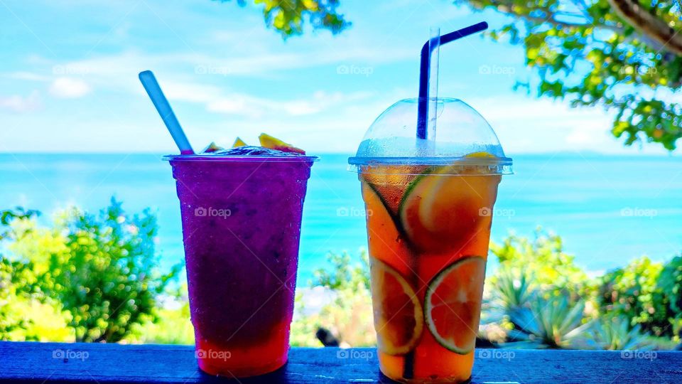 Nice sea and sky and great drinks