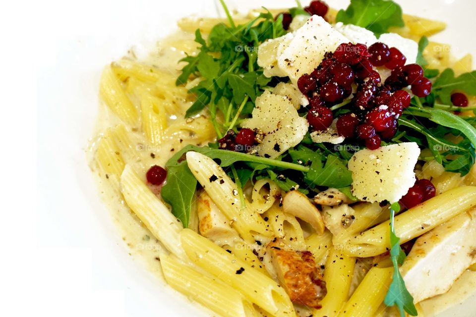 Spaghetti pasta with mushroom