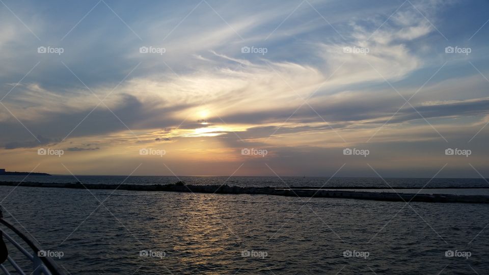 Summer sunset on Lake Erie