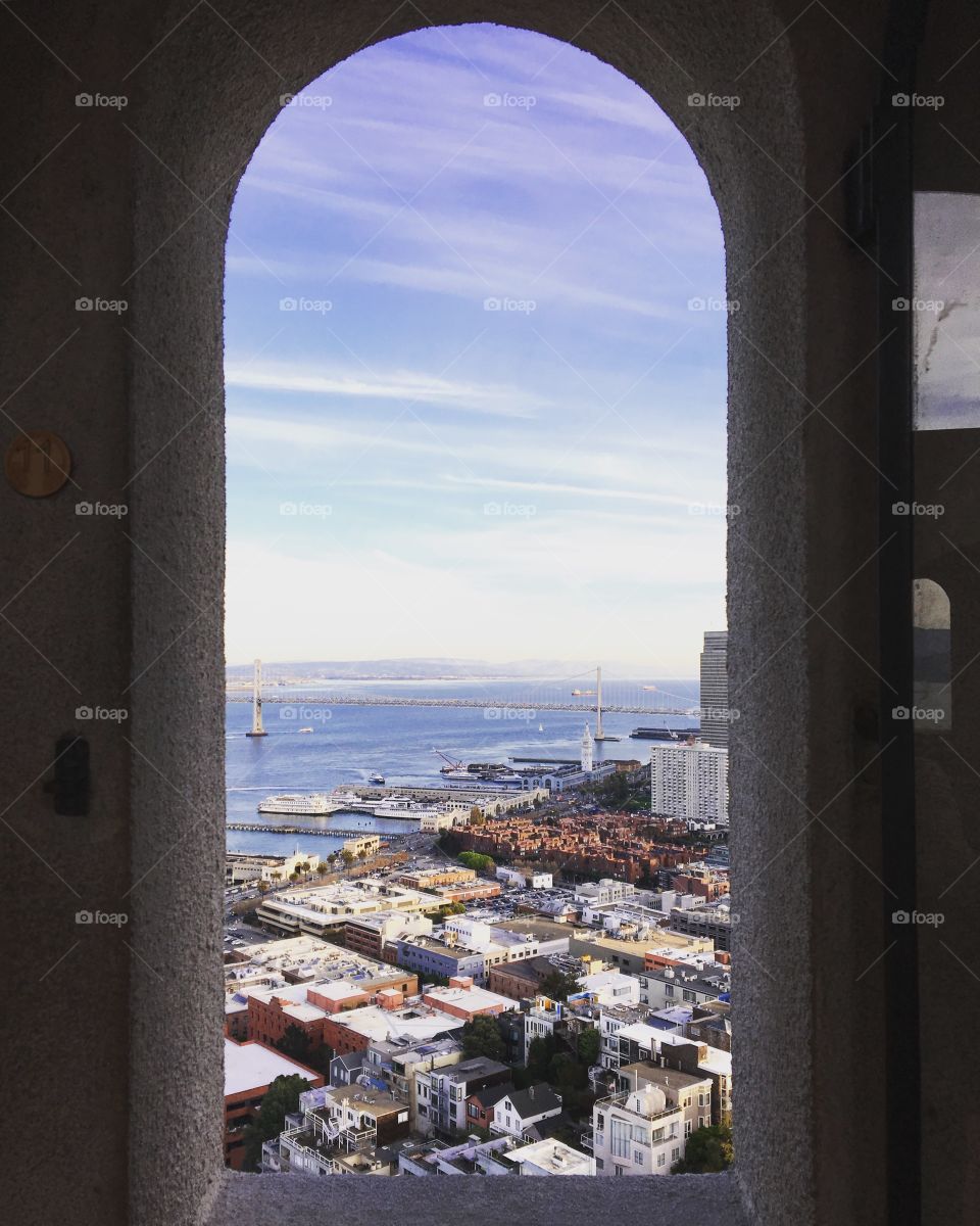 View of San Francisco from coit tower 