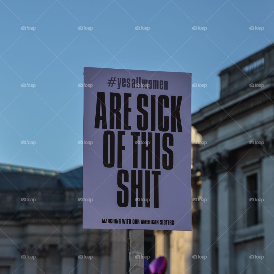 London Women's March 2017 - Protest Sign