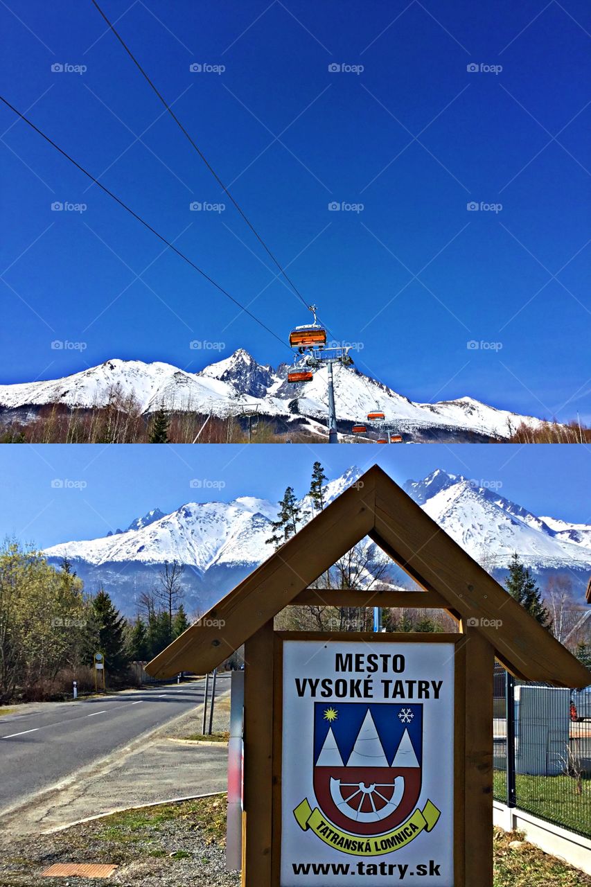 A Treasure I visited: MESTO VYSOKË TATRY -  TOWN HIGH TATRA - The High Tatry Mountains which divides Slovakia and Poland. What a wonderful ski resort. The cable car ride to the top was breathtaking. Refreshing to see snow. 
