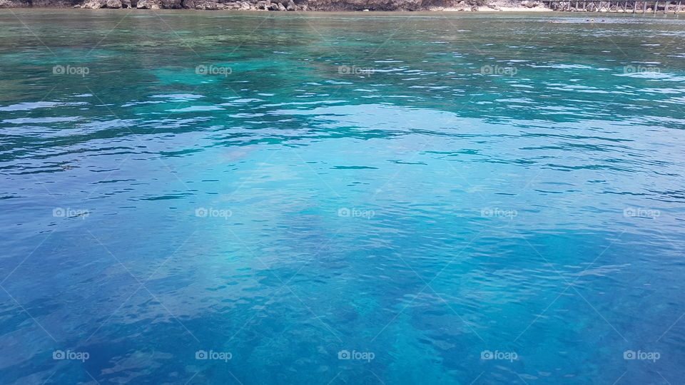 Crystal clear blue coasts of bali