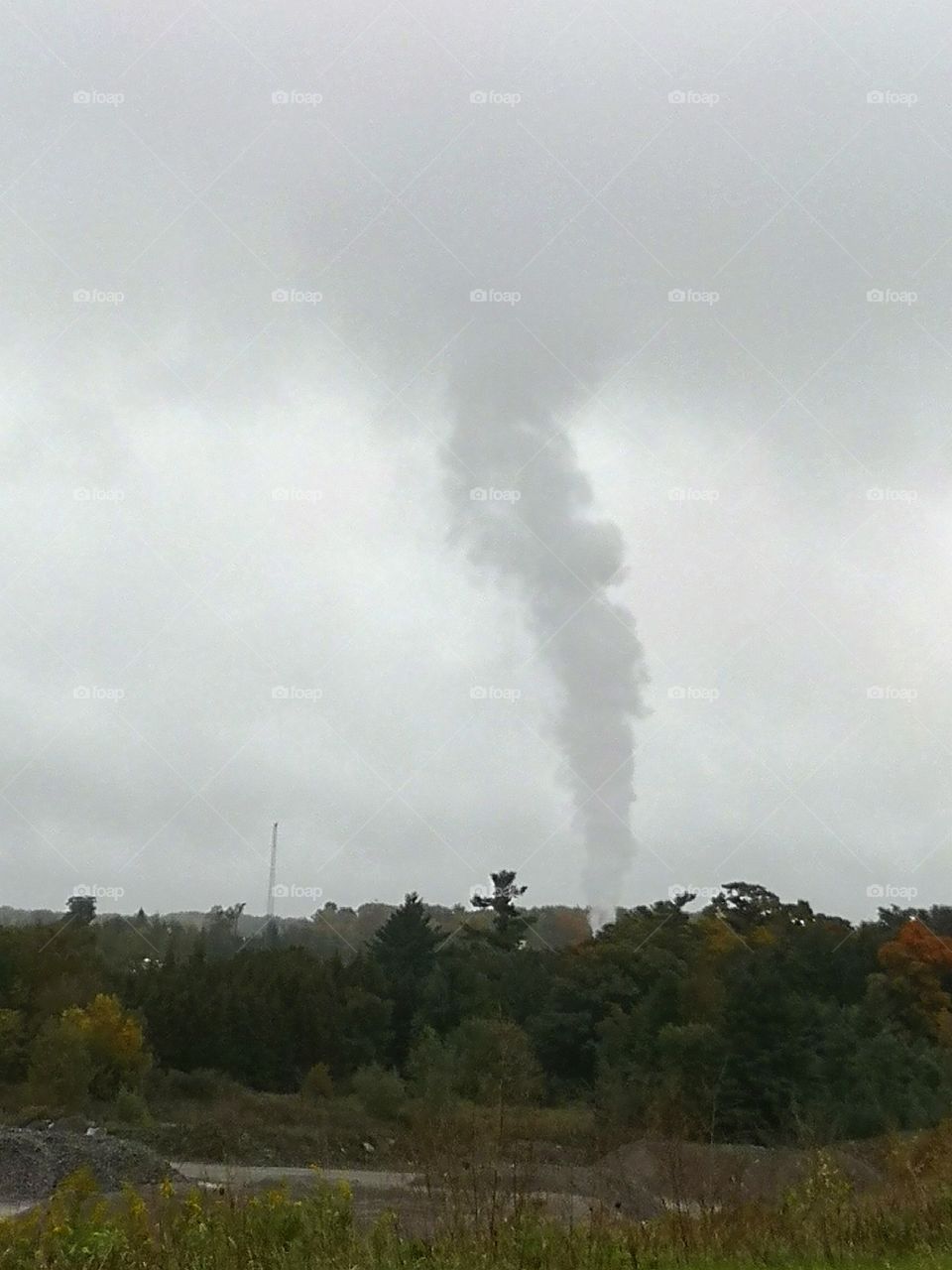 Large smoke cloud