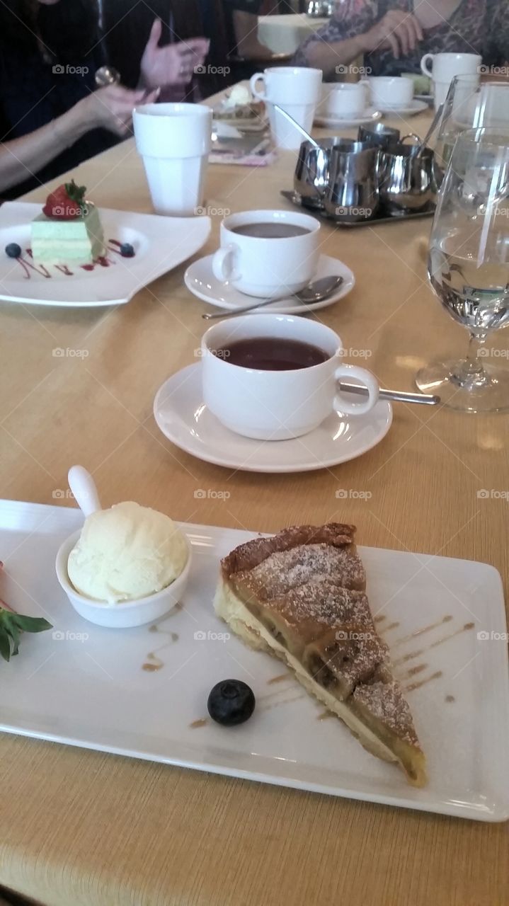 tea with the team. get together