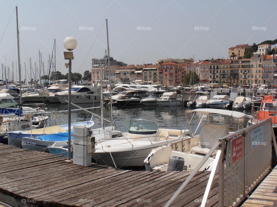 Harbor from Saint Tropez at the Cote d'Azur 