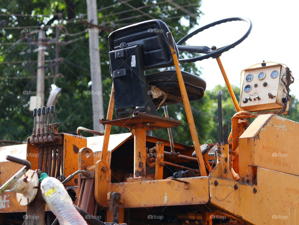road work seat open top