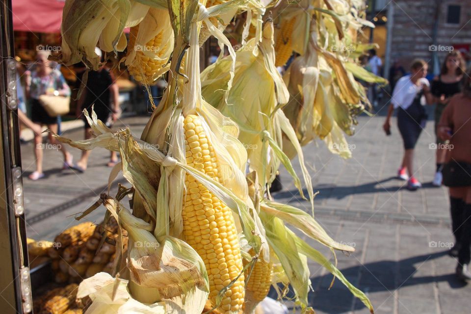 Corns waiting to be cooked on the Barbecue