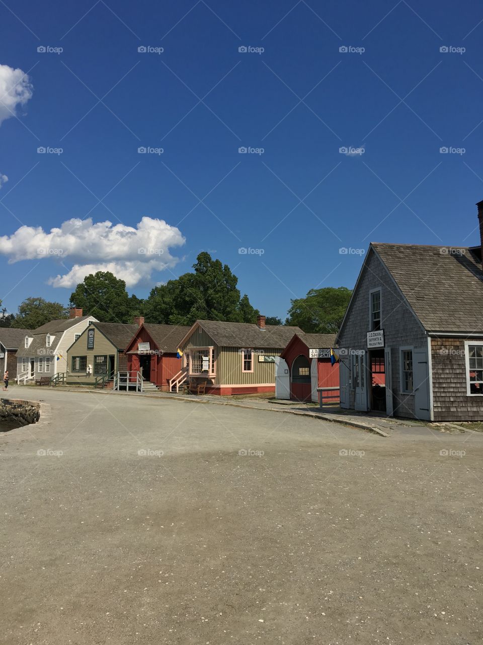 The little town at Mystic Seaport. Love this spot, I would live here.  