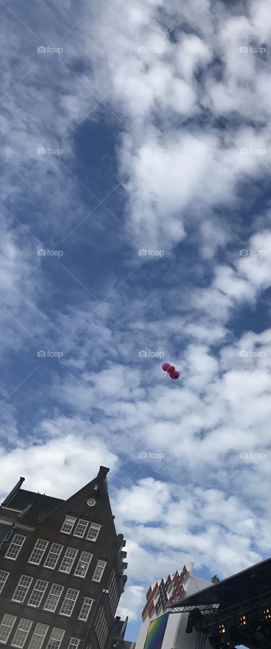 Balloons in the sky