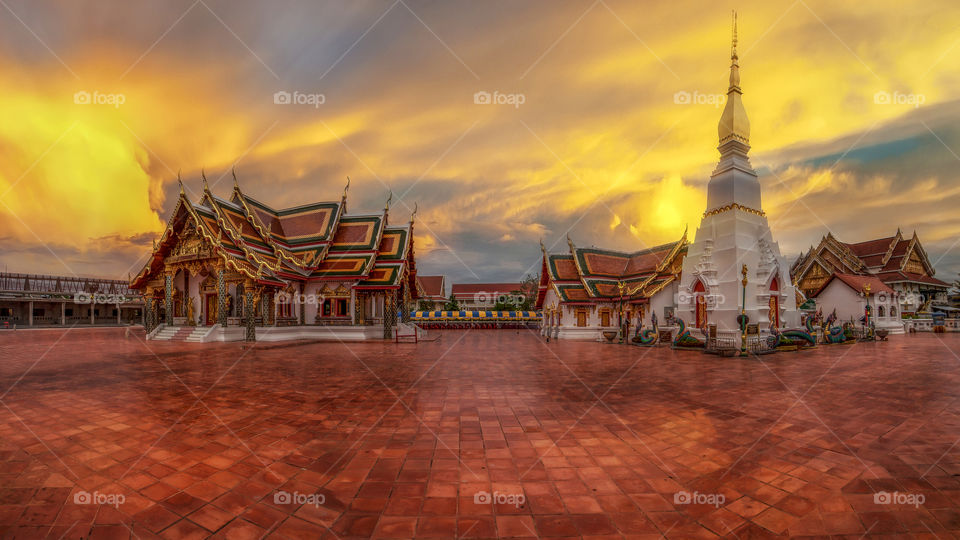 Thai temple in Thailand.. Thai temple in Sakonnakhon Thailand.