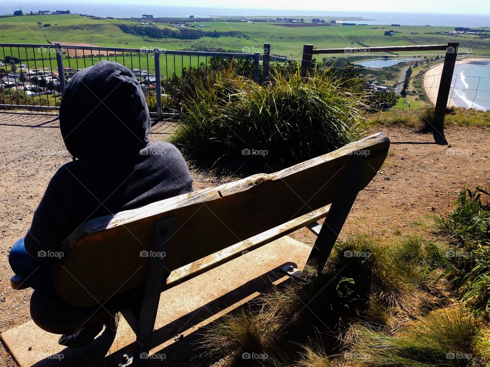 Sit. On top of The Nut, Stanley, Tasmania