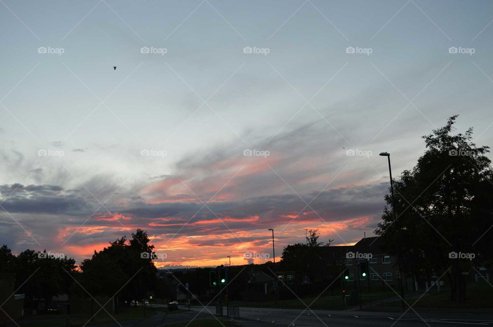 Amazing natural bloody sky