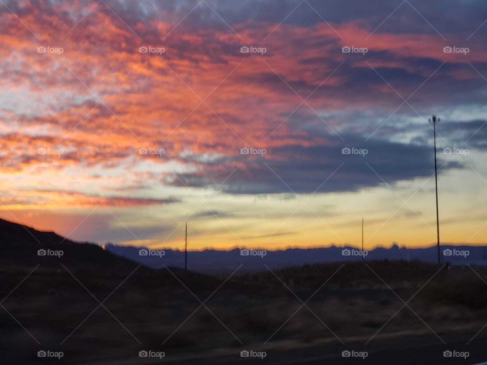 sunsrt in the desert