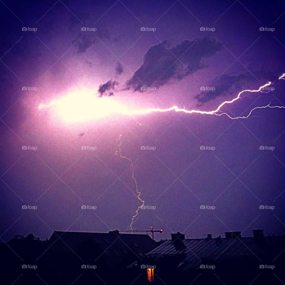 lightning in the night