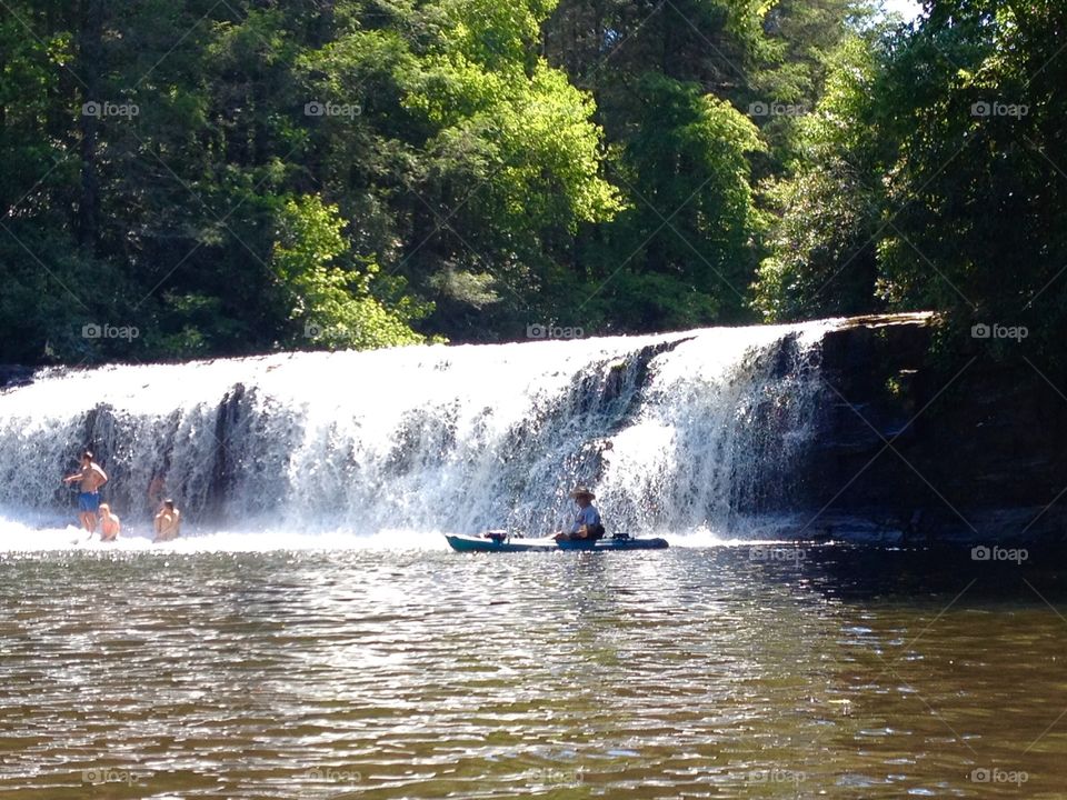 Waterfall paddle . Hooker Falls